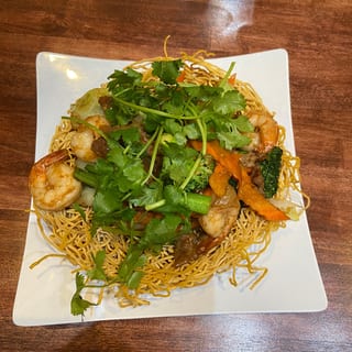 N14-  Pan-Fried Egg Noodle / Mi Xào Gión